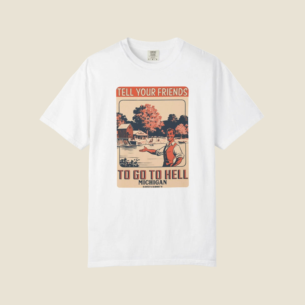 Hell, Michigan T-Shirt - Sheet No. 04, as issued on cotton